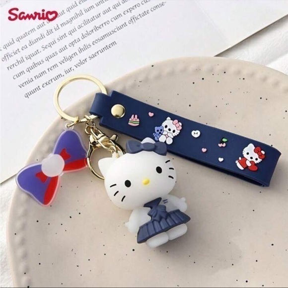Sanrio Accessories - Sanrio Hello Kitty Blue Dress Keychain Bag Charm